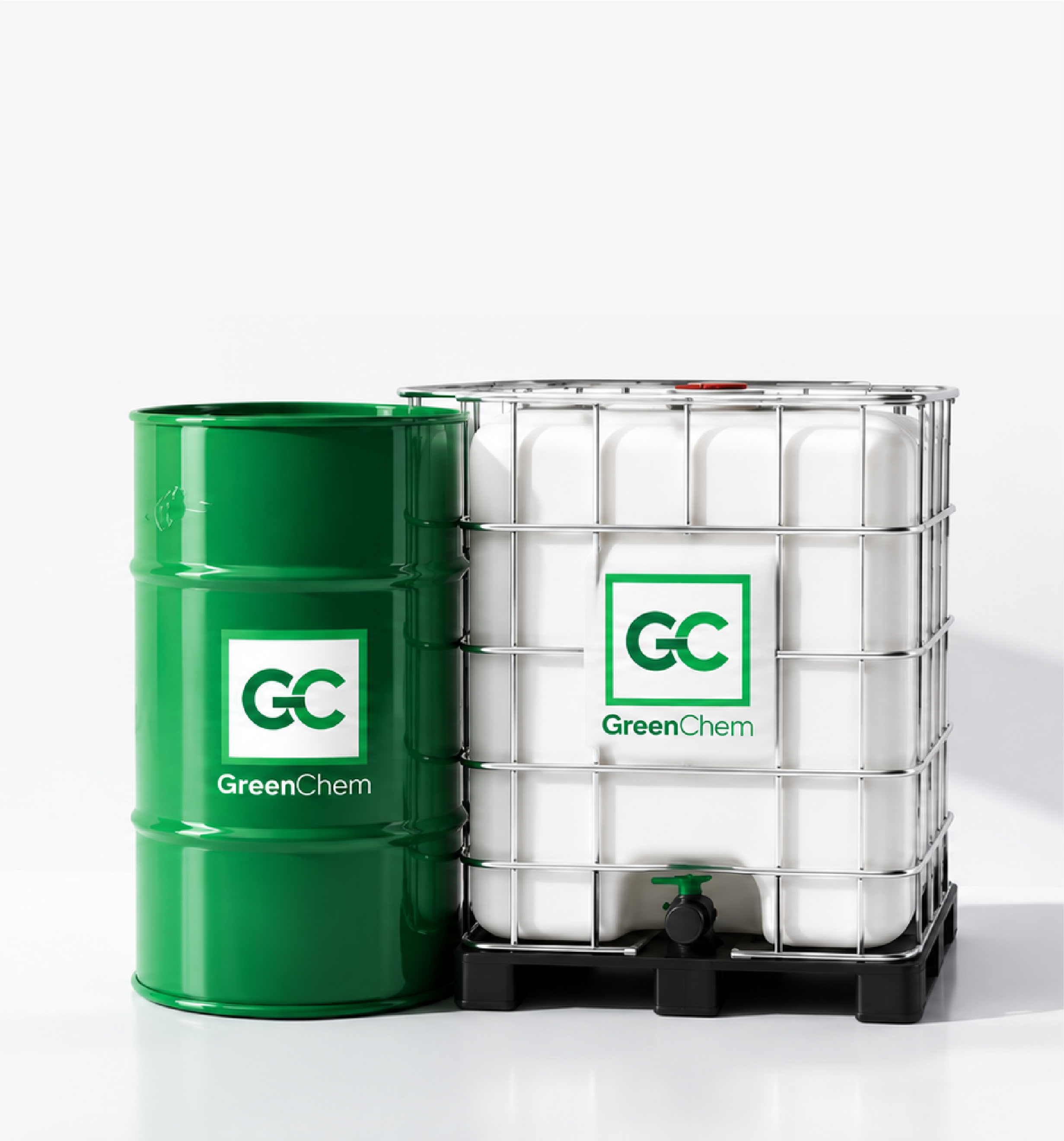 GreenChem drum and IBC tote for industrial chemical supply